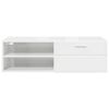 vidaXL Holzschrank Hochglanz Wei&szlig; 100,5 x 39 x 30 cm Holzwerkstoff