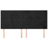 vidaXL Kopfteil mit Ohren Schwarz 203x16x118/128 cm Samt