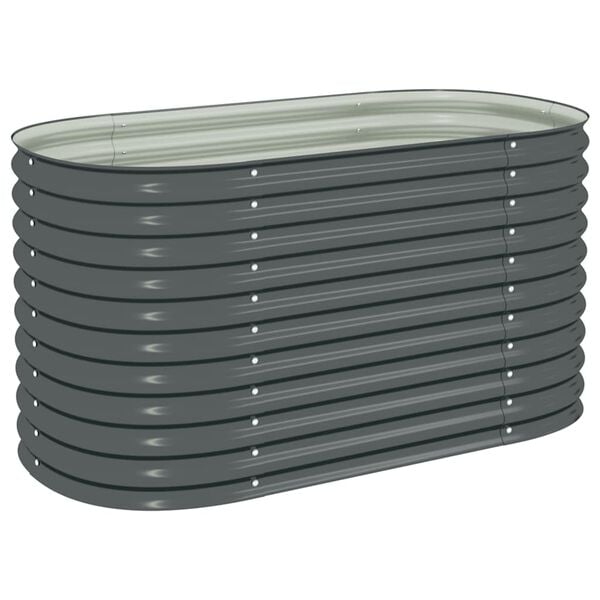 vidaXL Garten-Hochbeet 160x80x81 cm Verzinkter Stahl Grau