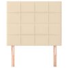 vidaXL Kopfteil Creme 90x5x118/128 cm Stoff