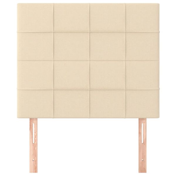 vidaXL Kopfteil Creme 90x5x118/128 cm Stoff