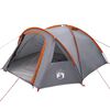 vidaXL Kuppelzelt 4 Personen 308 x 268 x 130 cm Grau und Orange Taft