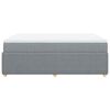 vidaXL Boxspringbett mit Matratze Hellgrau 140x200 cm Stoff