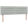 vidaXL Boxspringbett mit Matratze Hellgrau 160x210 cm Samt