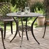 vidaXL Gartentisch Bronzen &Oslash;90x75 cm Aluminiumguss