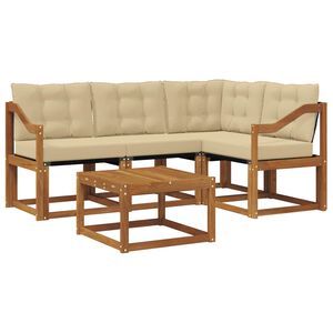 vidaXL Outdoor-Sofagarnitur 5 stk. Natur und Beige