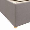 vidaXL Bettrahmen mit Matratze Taupe 160 x 200 cm Stoff