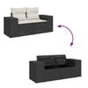 vidaXL Gartensofa-set mit Kissen 8 pcs Schwarz und Creme Poly-Rattan