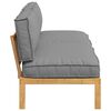 vidaXL Sofa Set mit Kissen Uni Grau 240 x 80 x 69 cm Massivholz Akazie