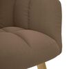 vidaXL Relaxsessel mit Hocker Braun Stoff
