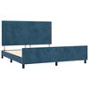 vidaXL Bettgestell mit Kopfteil Dunkelblau 180x200 cm Samt