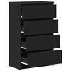 vidaXL Sideboard Schwarz 60x35x98,5 cm Holzwerkstoff
