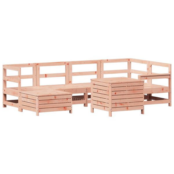 vidaXL 7-tlg. Garten-Sofagarnitur Massivholz Douglasie