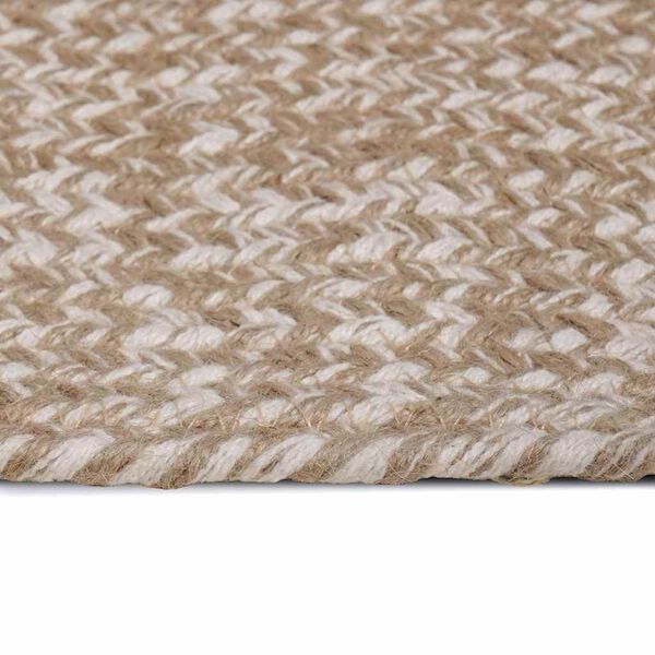 vidaXL Teppich Natur und Wei&szlig; 80 x 300 cm Jute