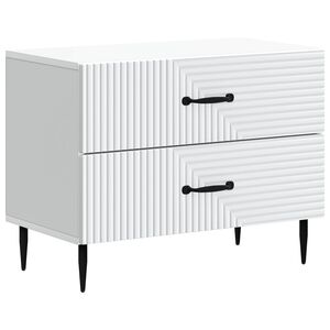 vidaXL Nachttisch Wei&szlig; 62 x 34,5 x 47,5 cm Holzwerkstoff