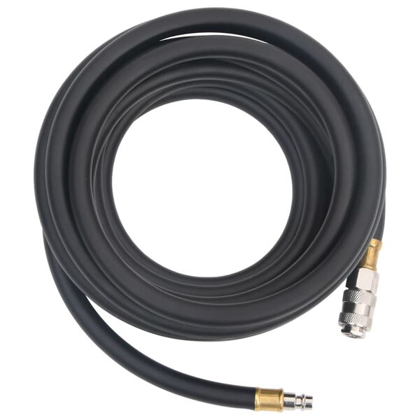 vidaXL Hybrid-Luftschlauch Schwarz 0,6" 10 m Gummi und PVC