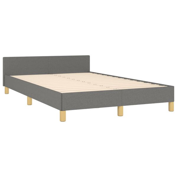 vidaXL Bettgestell ohne Matratze Dunkelgrau 120x190 cm Stoff