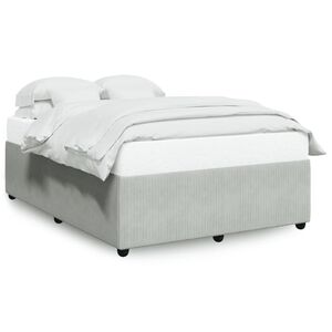 vidaXL Bettgestell ohne Matratze Hellgrau 140x190 cm Samt