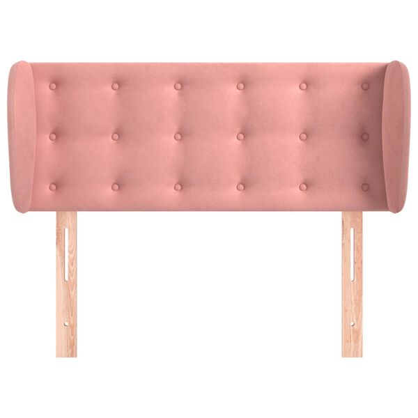 vidaXL Kopfteil mit Ohren Rosa 83x23x78/88 cm Samt