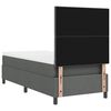 vidaXL Boxspringbett mit Matratze Dunkelgrau 90 x 190 cm Stoff