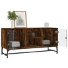 vidaXL TV-Schrank mit Glast&uuml;ren R&auml;uchereiche 102x37x50 cm