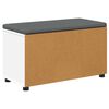 vidaXL Flurbank mit Kissen mit Speicher mit T&uuml;r Wei&szlig; 80 x 46 x 46 cm