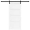 vidaXL Schiebet&uuml;r ORKDAL Wei&szlig; 93 x 202 cm Massives Kiefernholz