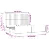 vidaXL Bettgestell ohne Matratze Dunkelbraun 160x200 cm Stoff