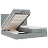 vidaXL Ottoman-Bett mit Matratzen & LEDs Hellgrau 180x200 cm Stoff
