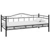 vidaXL Tagesbett mit Matratze Schwarz Metall 90&times;200 cm