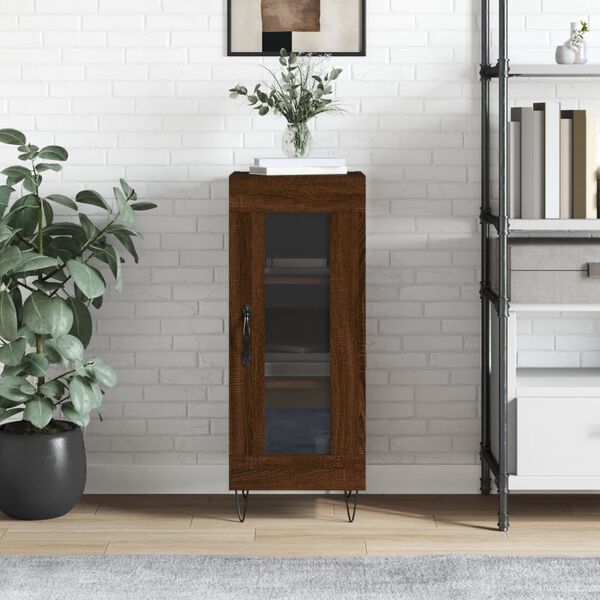 vidaXL Sideboard Braun Eichen-Optik 34,5x34x90 cm Holzwerkstoff