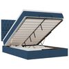 vidaXL Ottoman-Bett mit Matratze & LEDs Blau 140x190 cm Stoff