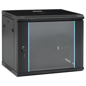 vidaXL 9U Netzwerkschrank Wandmontage 19" IP20 600x450x510 mm