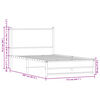 vidaXL Metallbett ohne Matratze Sonoma-Eiche 107x203 cm