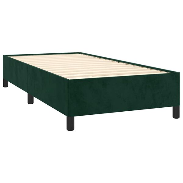 vidaXL Bettgestell ohne Matratze Dunkelgr&uuml;n 90x200 cm Samt