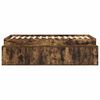 vidaXL Bettrahmen Ger&auml;ucherte Eiche 80 x 200 cm Holzwerkstoff