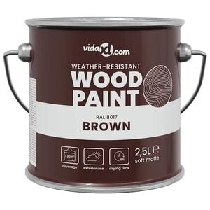 vidaXL Holzfarbe Braun 2,5 L Wanddruck