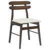 vidaXL Esszimmerstuhl 2 pcs Hellbraun und hell Massives Gummiholz