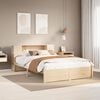 vidaXL Massivholzbett mit Regal ohne Matratze 150x200 cm Kiefernholz