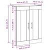 vidaXL Wandschrank Artisan-Eiche 69,5x34x90 cm Holzwerkstoff