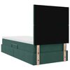 vidaXL Bett mit Stauraum und LED mit LED Dunkelgr&uuml;n 100 x 200 cm Samt