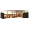 vidaXL Outdoor-Sofagarnitur 5 Stk. Natur Polyester