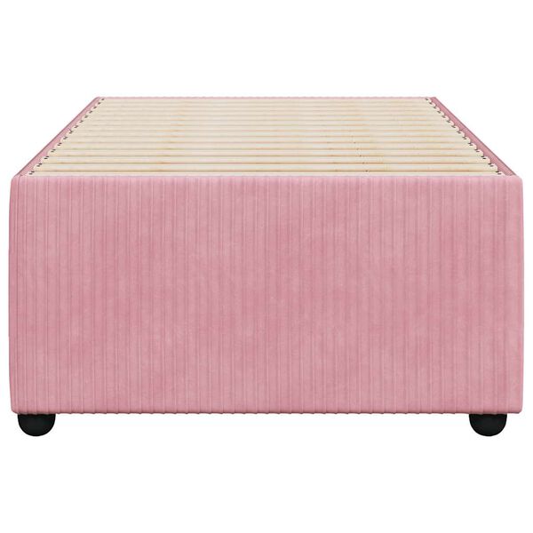 vidaXL Bettgestell Rosa 90x200 cm Samt