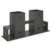 vidaXL Hilfsmittel f&uuml;r Holzstapel 12 stk. Anthrazit 34 x 10 x 15 cm