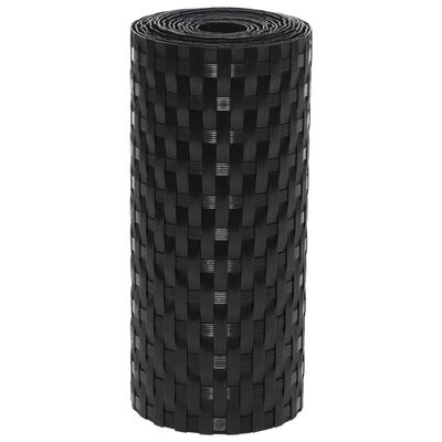 vidaXL Balkon-Sichtschutze 5 Stk. Schwarz 255x19 cm Poly Rattan