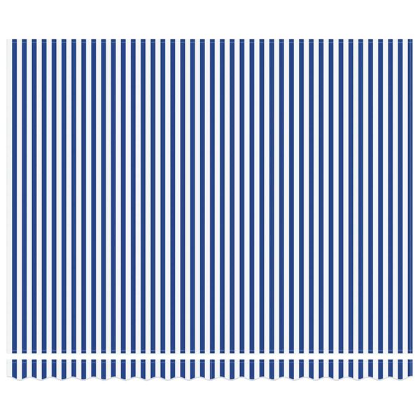 vidaXL Markise Einziehbar Blau und Wei&szlig; 3,5x2,5 m Stoff und Aluminium