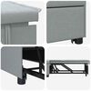 vidaXL Schlafsofa Ausziehbar Hellgrau 194 x 50 x 82 cm Stoff