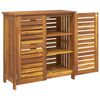vidaXL Garten-Schrank mit Regal Natur 90 x 40 x 90cm Massivholz Akazie