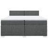 vidaXL Boxspringbett mit Matratze Dunkelgrau 200x200 cm Stoff
