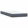vidaXL Boxspringbett mit Matratze Dunkelgrau 90x220 cm Samt